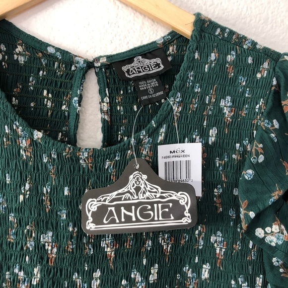 NWT Angie Green Floral Dress - Picture 5 of 8